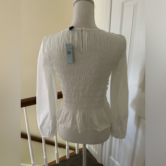 Ann Taylor Smocked Peplum Blouse NWT! - Picture 4 of 11